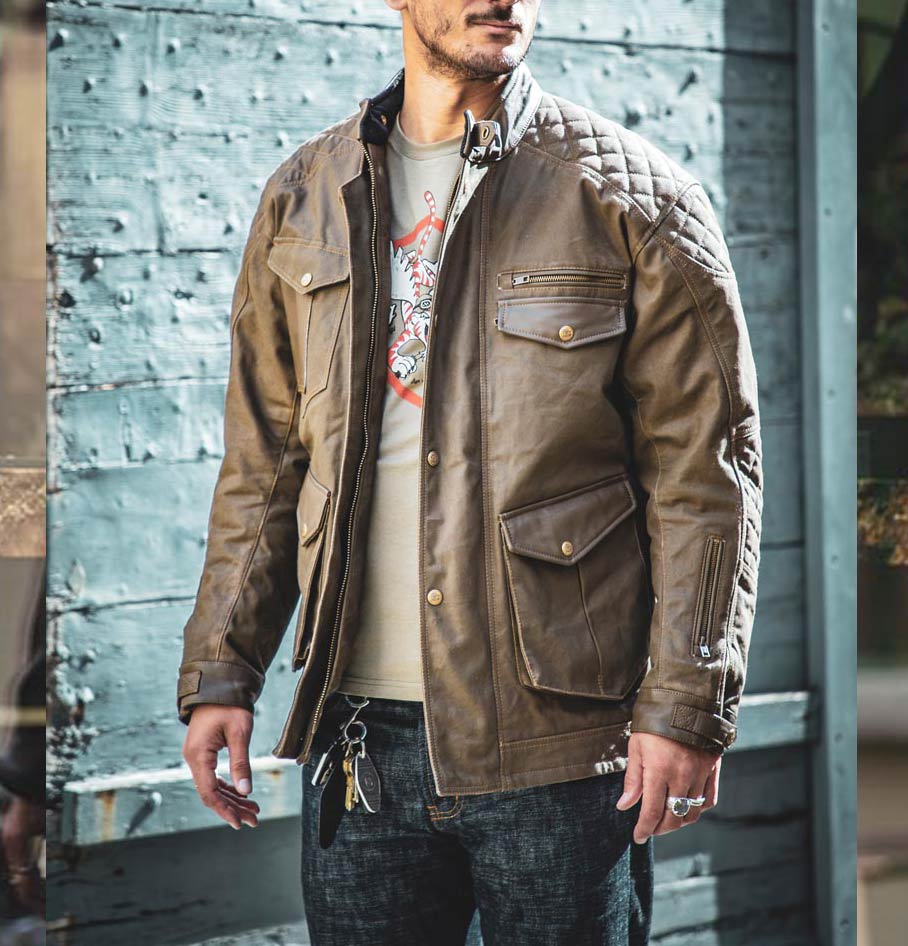 Age of Glory Mission Waxed Cotton Jacket - Brown